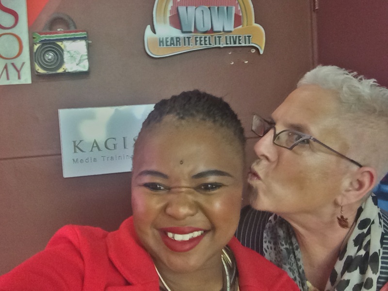 Lynn Joffe and Katleho Morale at the Wits Radio Workshop